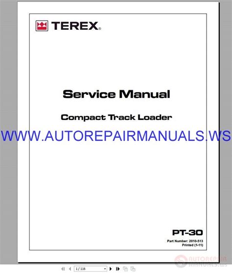 terex pt30 service manual